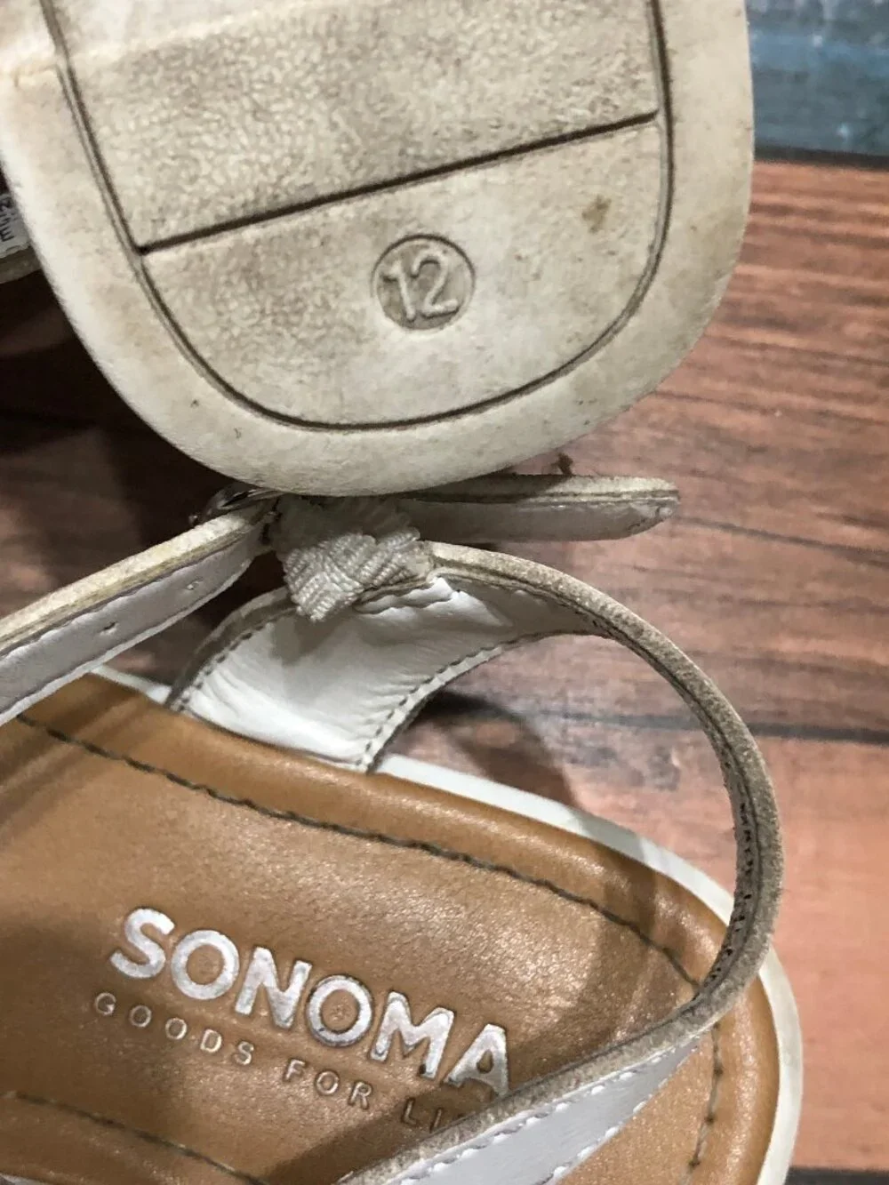 Sonoma Sandals Ankle Strap Rhinestone Flowers Kids Little Girls Size 12 Med
